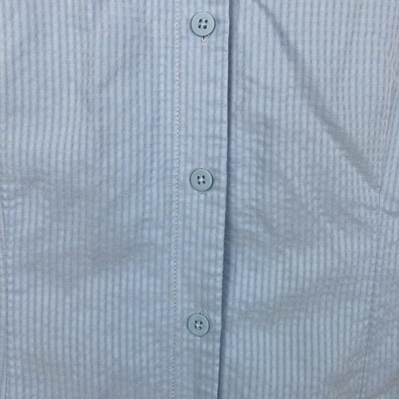Woman’s REI Blue Button-Down Short Sleeve Blouse- Size Large - Picture 3 of 7